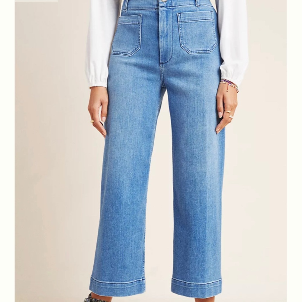 Pilcro The Skipper Wide-Leg Jeans size 28